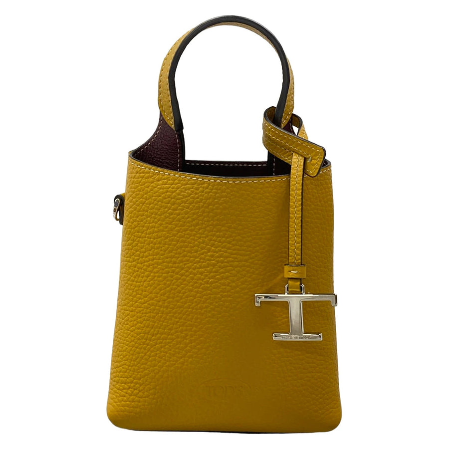 Tod's T Timeless Micro Yellow Leather