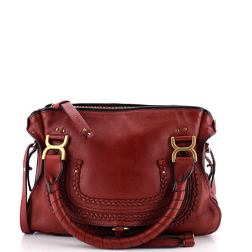 Chloe Marcie Braided Satchel Leather