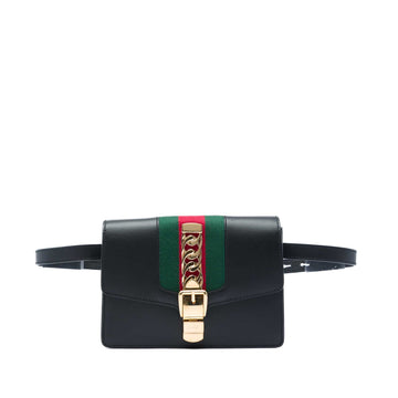 Gucci Calfskin Web Sylvie Belt Bag Pre-