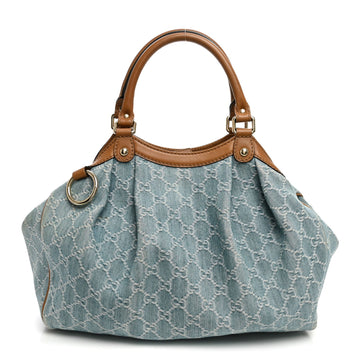 Gucci Denim Medium Sukey Tote Blue