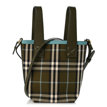 Burberry Cotton Check Mini London Tote