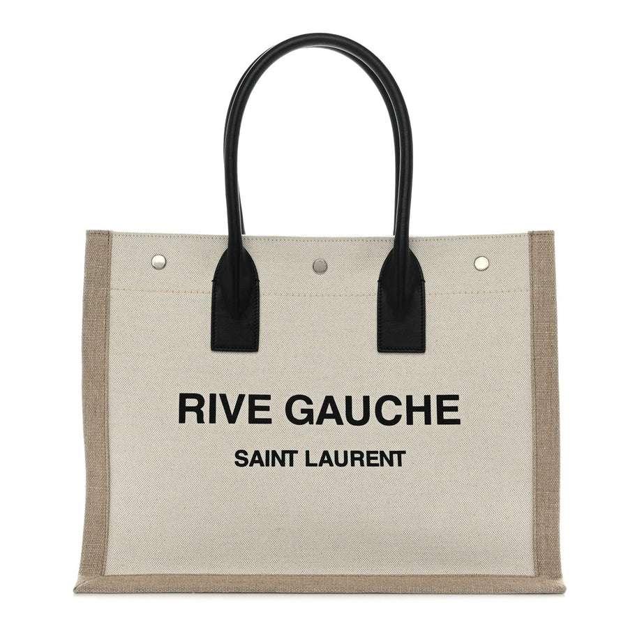 Saint Laurent Linen Calfskin Small Rive