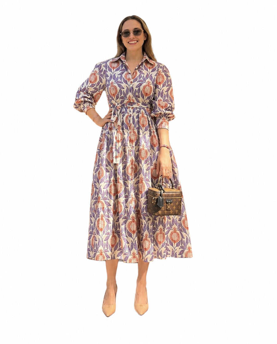 Handmade Women’S Boho Cotton Midi Shirt
