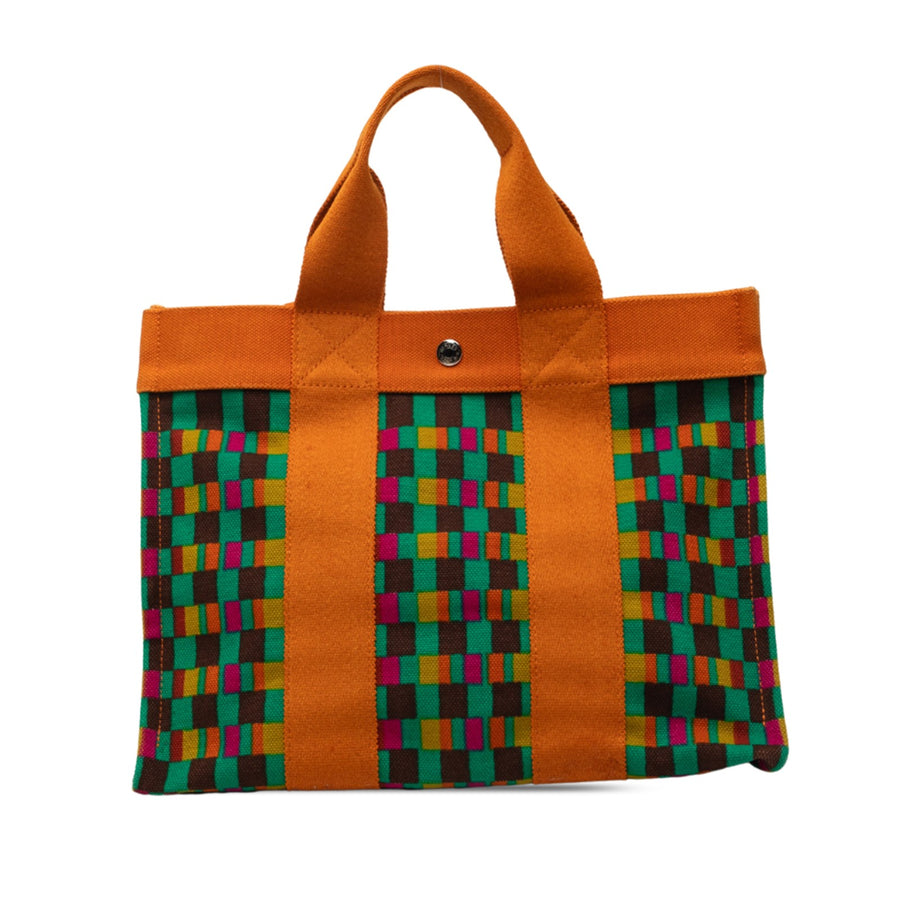 Hermès Multicolor Printed Canvas Fourre