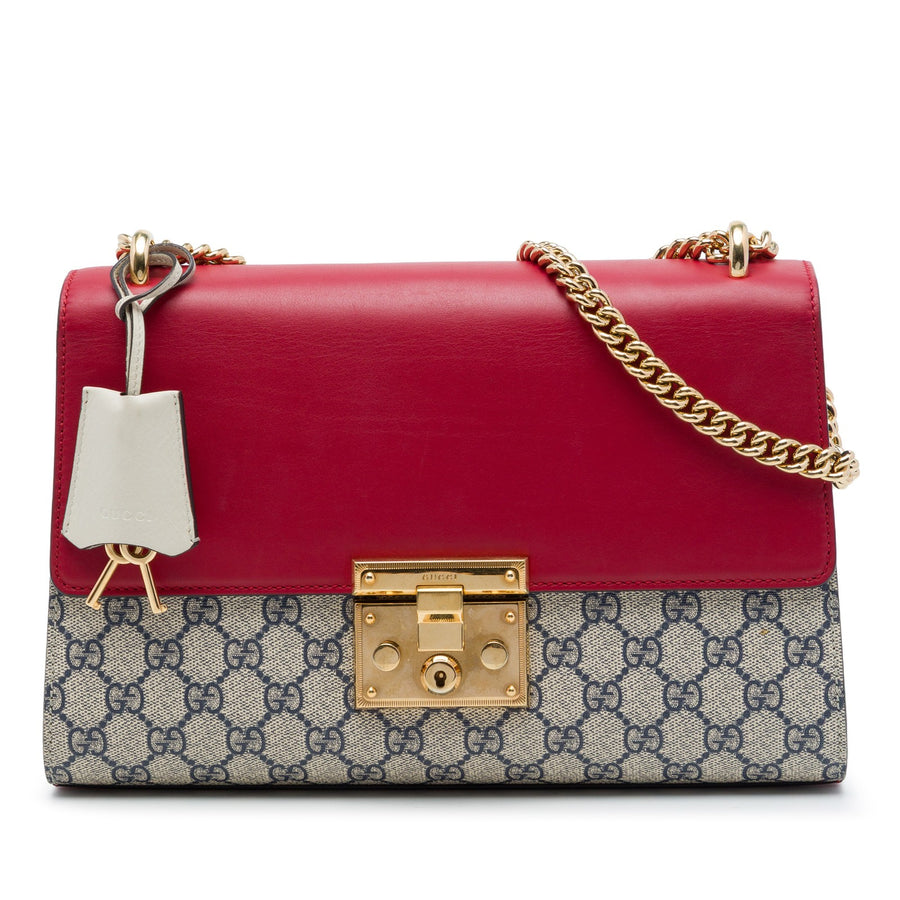 Gucci Medium Gg Supreme Padlock Shoulder