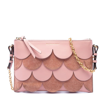 Burberry Scalloped Leather And Suede