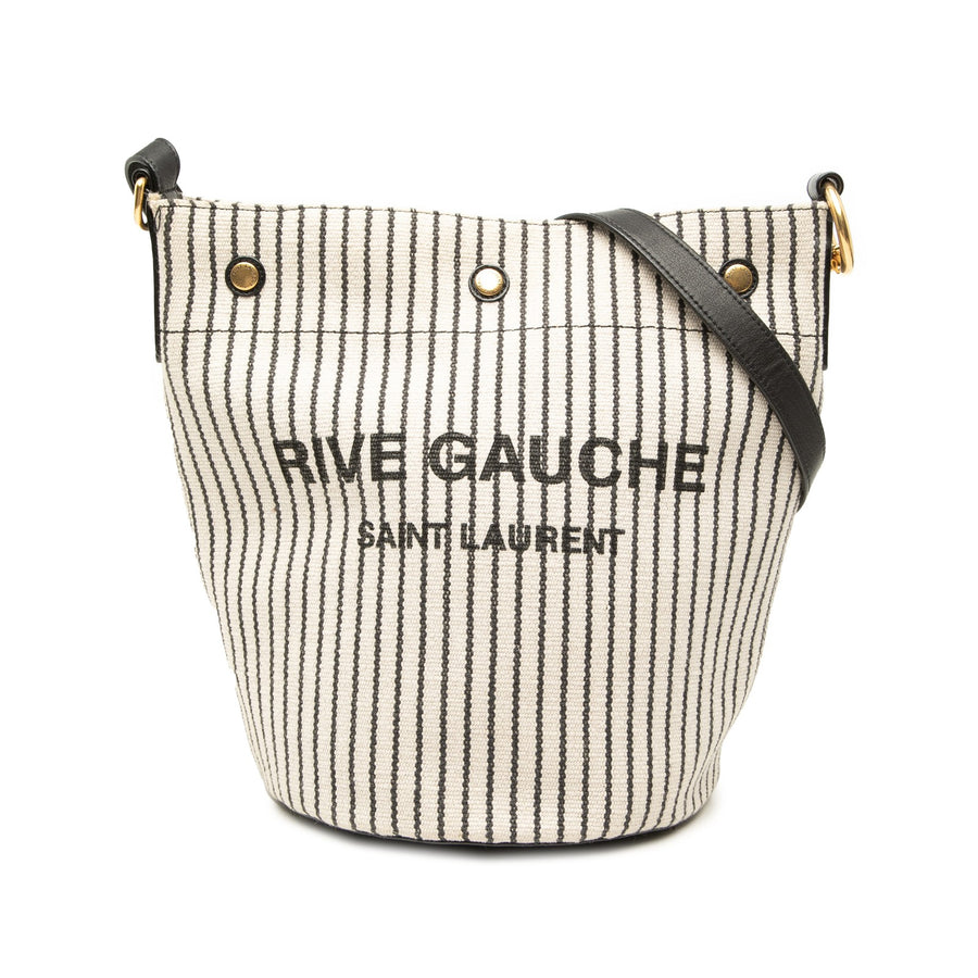 Saint Laurent Striped Canvas Rive Gauche