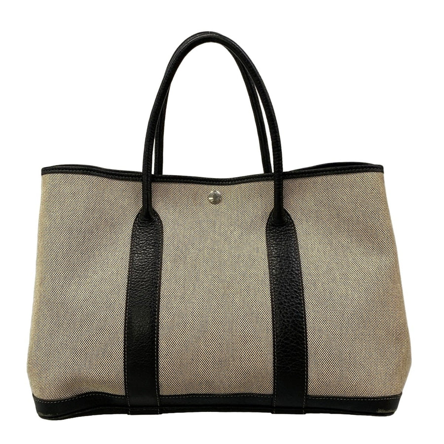 Hermes Garden Party Pm Cream Black Toile