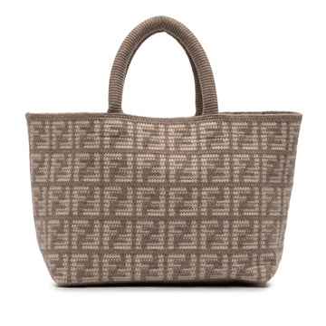 Fendi Zucca Cashmere Shopper Tote Pre-