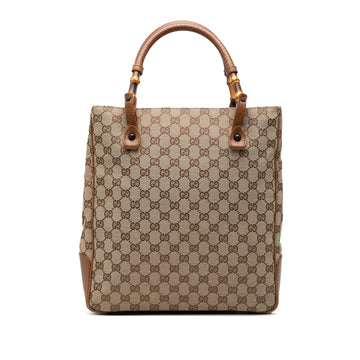 Gucci Gg Canvas Bamboo Tote Pre-Loved