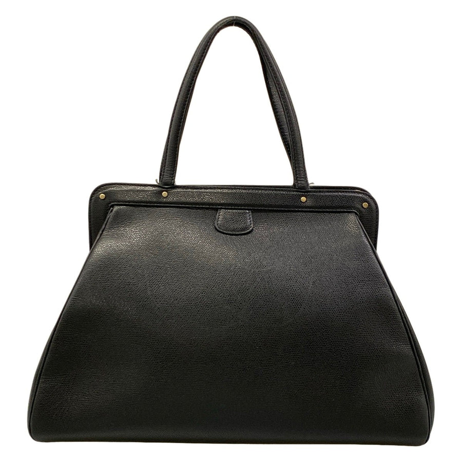 Valextra Kaju Black Leather Handbag