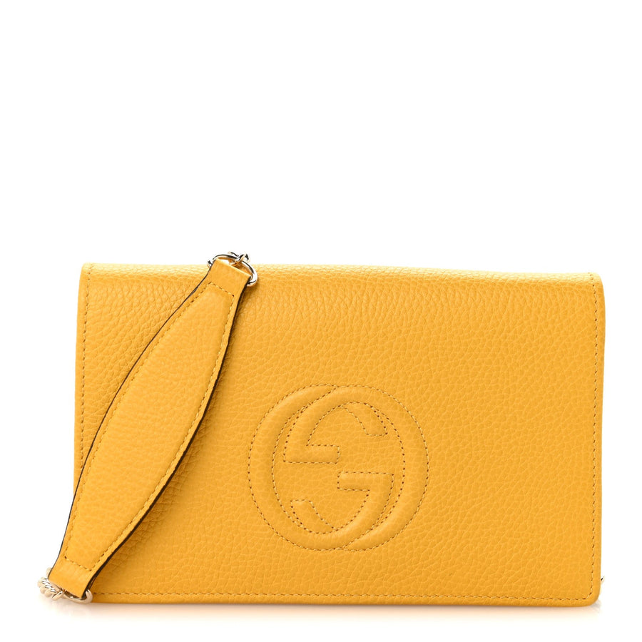 Gucci Pebbled Calfskin Soho Wallet On