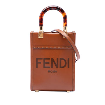 Fendi Mini Leather Sunshine Shopper Tote