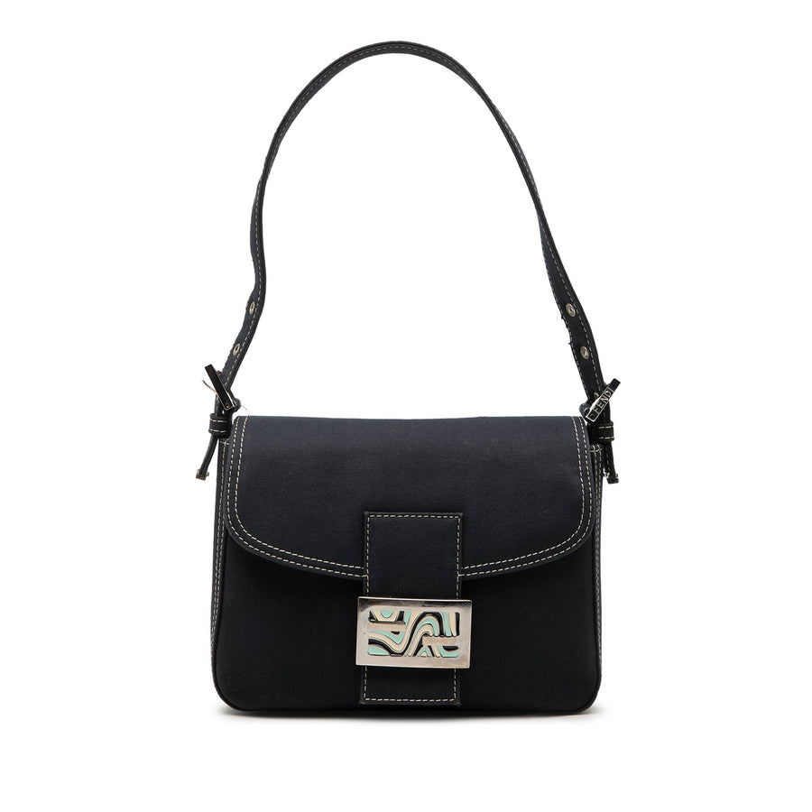 Fendi Canvas Ff Marble Flap Pre-Loved