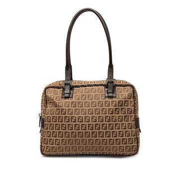 Fendi Zucchino Canvas Shoulder Bag Pre-