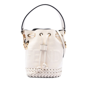 Fendi Mini Embossed Leather Whipstitch