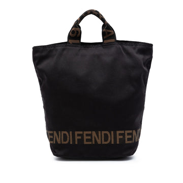 Fendi Nylon Tote Pre-Loved Dark Brown