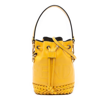 Fendi Mini Embossed Leather Whipstitch