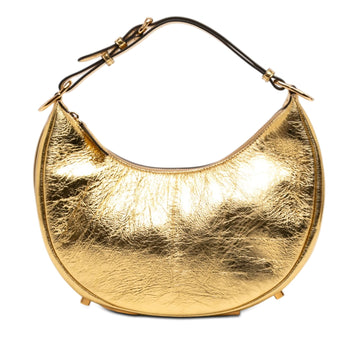 Fendi Small Metallic Leather Graphy Hobo