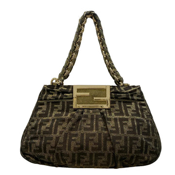 Fendi Mia/Zucca Dark Brown Gold Jacquard