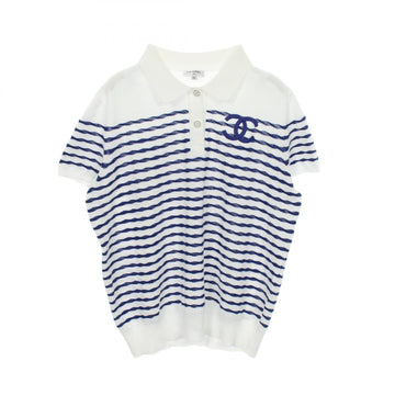 Chanel Coco Mark Border Knitwear Polo