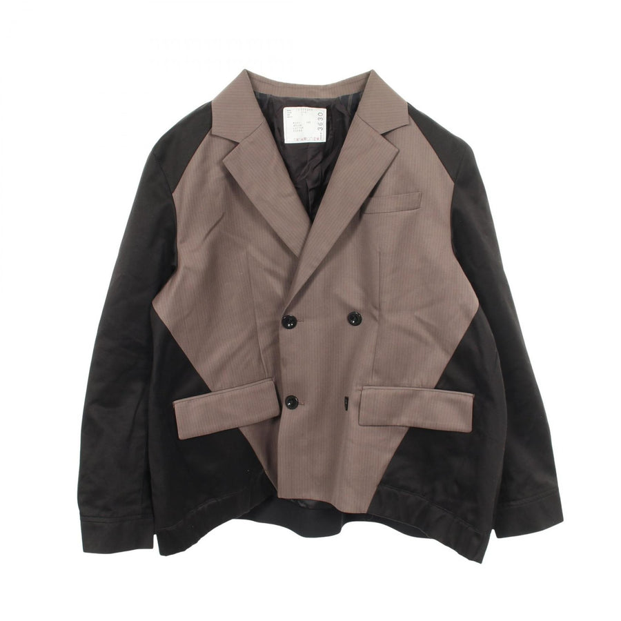 Sacai Doeskin Mix Tailored Jacket Wool