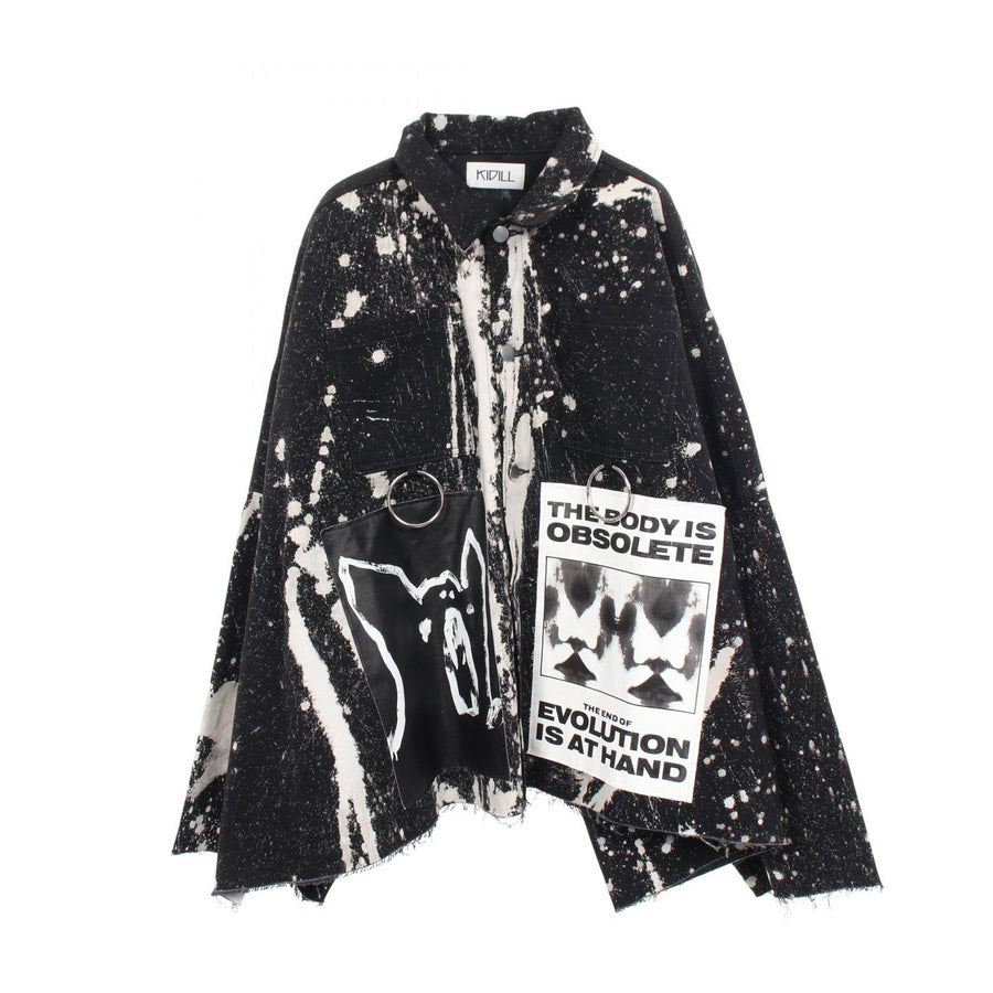 Kidill Anarchy Denim Jacket Cotton Black