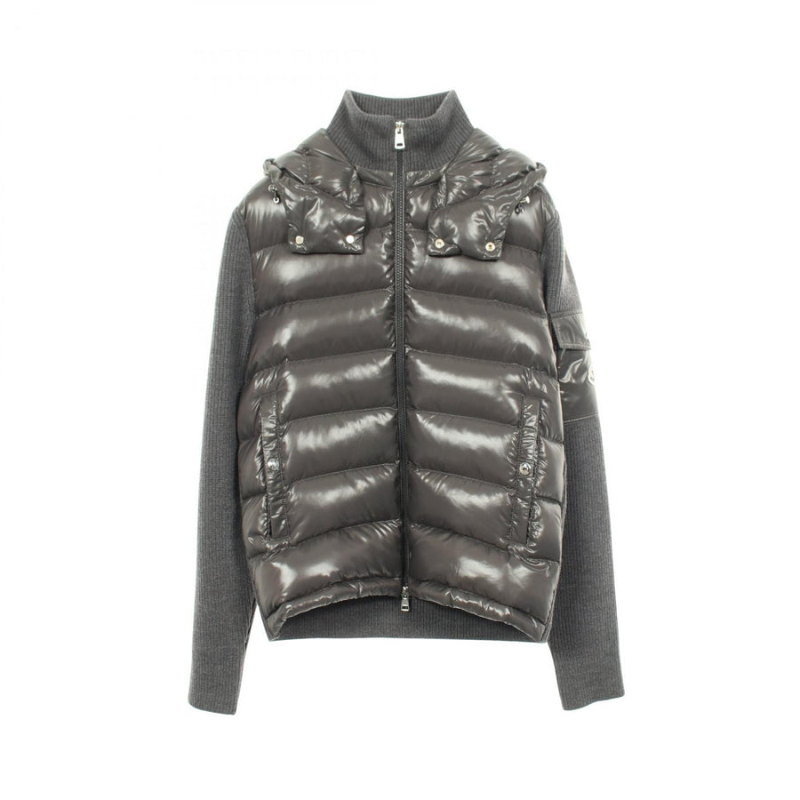 Moncler Knit Panel Down Zippy Jacket