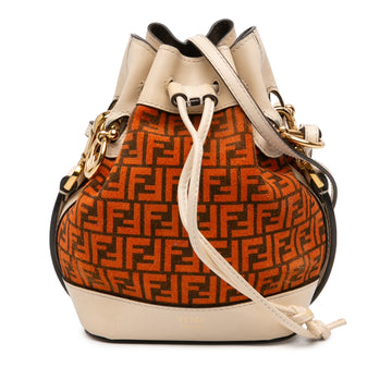 Fendi Mini Zucca Suede Mon Tresor Bucket