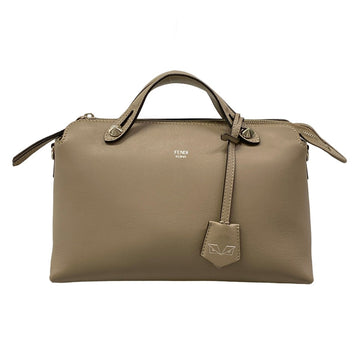 Fendi By The Way Gray Beige Leather
