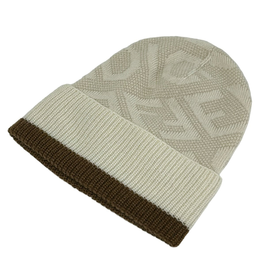 Fendi Aqdk Beige Brown Cashmere Mohair