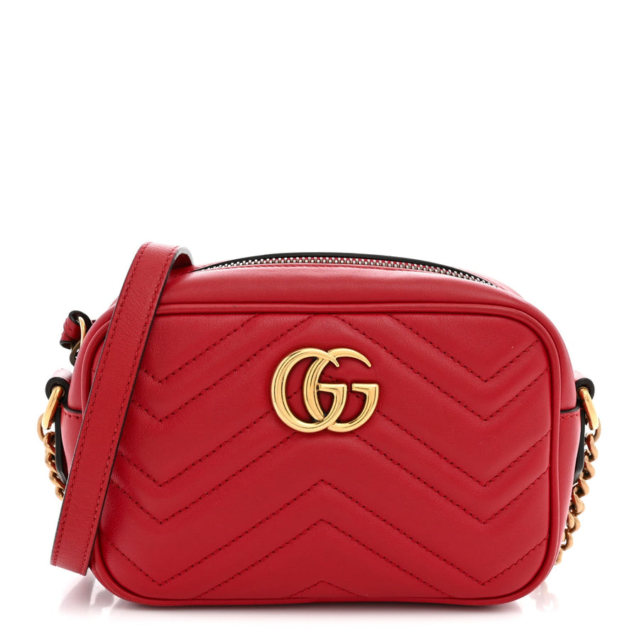 Gucci Calfskin Matelasse Mini Gg Marmont