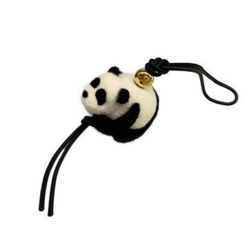 Loewe Cream Black Felt Leather Bag Charm