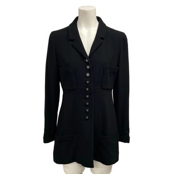 Chanel Black Outer Fabric] Wool Women's