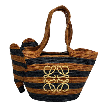 Loewe Elephant Basket Bag Black Brown