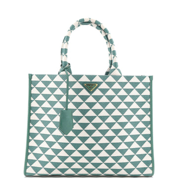 Prada Symbole Shopper Tote Jacquard