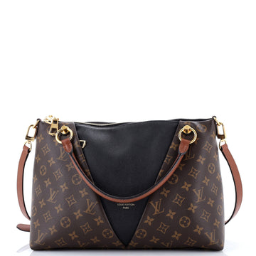 Louis Vuitton V Tote Canvas And Leather
