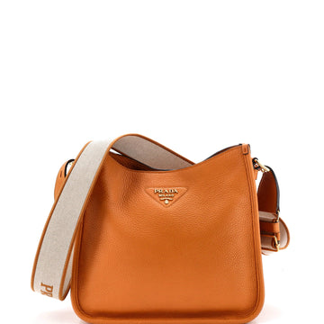 Prada Logo Strap Crossbody Bag Vitello
