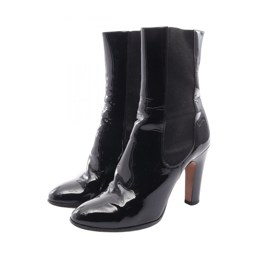 Chanel Coco Mark Short Heel Boots #37