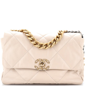 Chanel 19 Flap Bag Quilted Leather Large