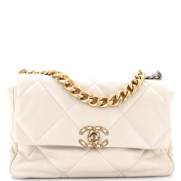 Chanel 19 Flap Bag Quilted Leather Large