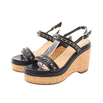 Chanel Coco Mark Wedge Sole Sandals