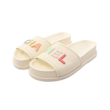Chanel Logo Sandals Flat Shoes #38