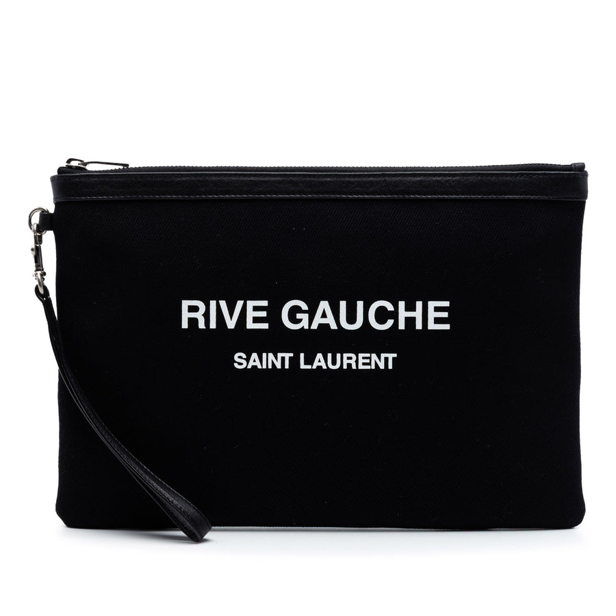 Saint Laurent Canvas Rive Gauche Clutch