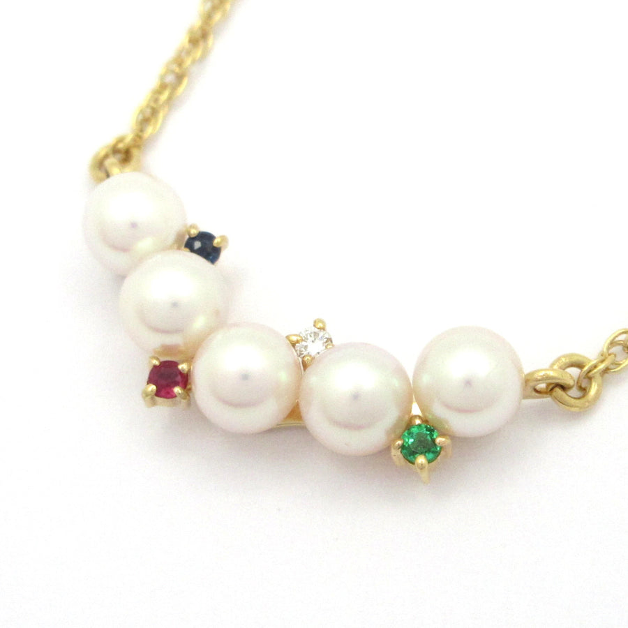 Tasaki 18K Yellow Gold Pearl Diamond