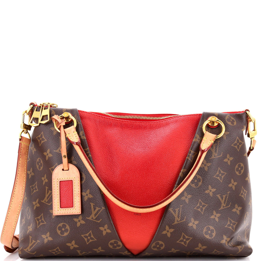 Louis Vuitton V Tote Canvas And Leather