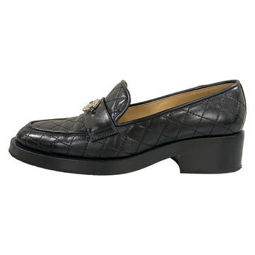 Chanel Shoes Black Leather Women's