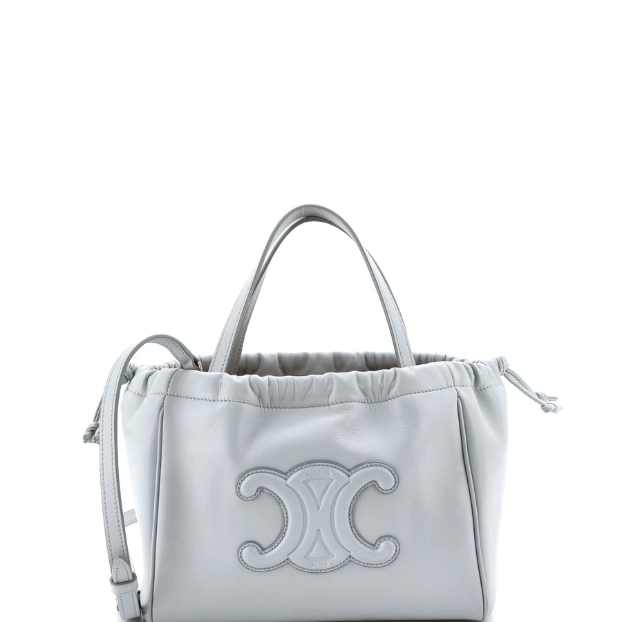 Celine Cuir Triomphe Cabas Drawstring