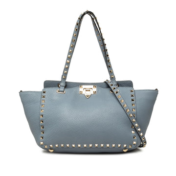 Valentino Small Leather Rockstud Trapeze