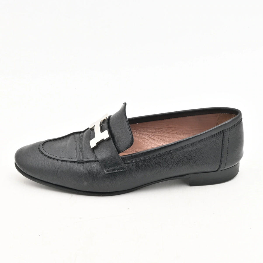 Hermes Moccasins Paris Black Leather